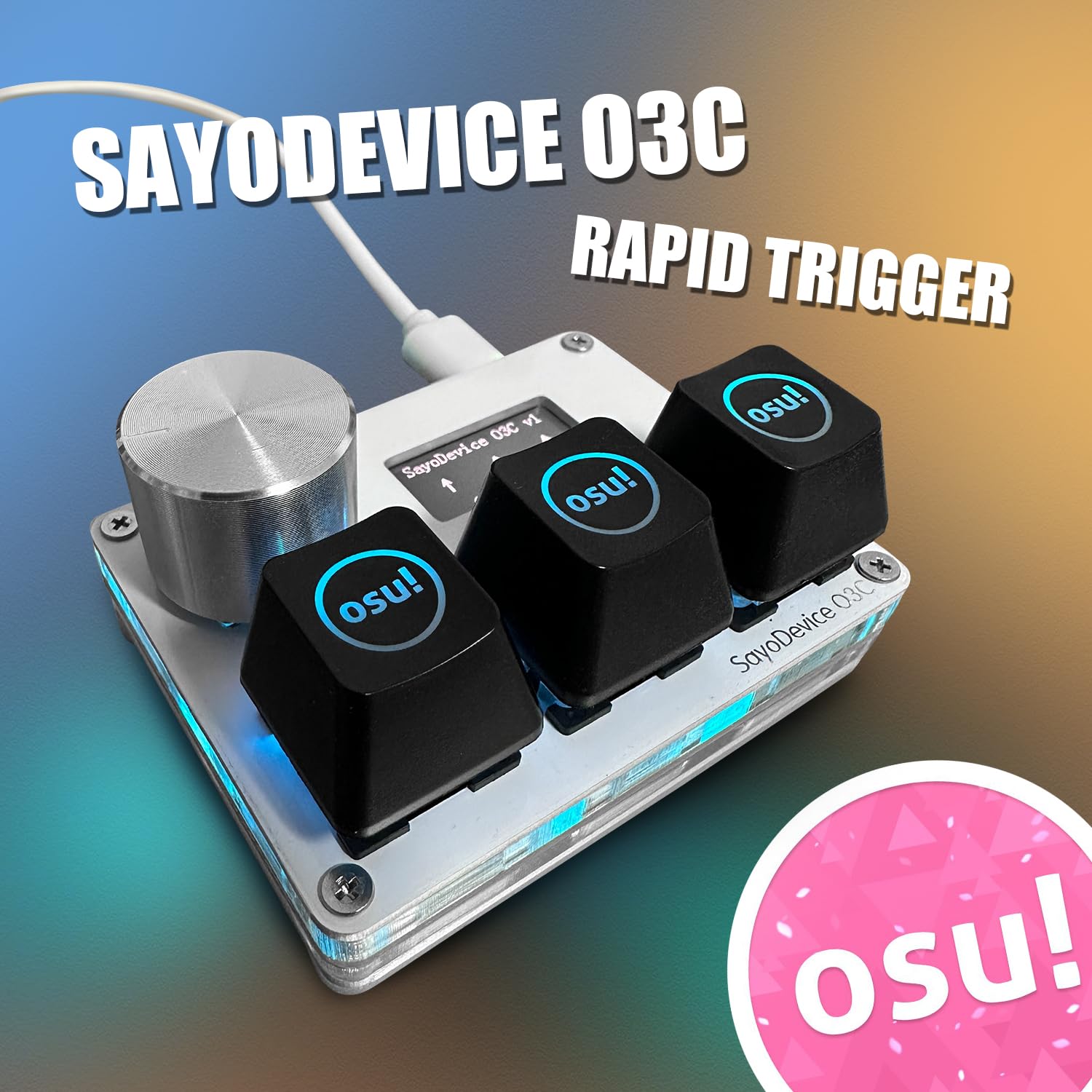 Amazon.com: BTXETUEL SayoDevice O3C OSU Keyboard Rapid Trigger